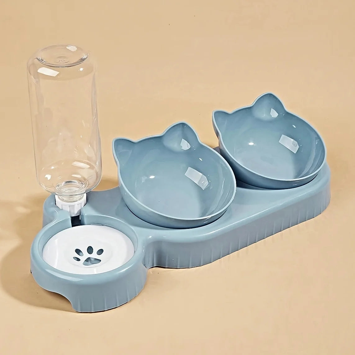 Zuffy's Cat Bowl with Water Bottle Feeder