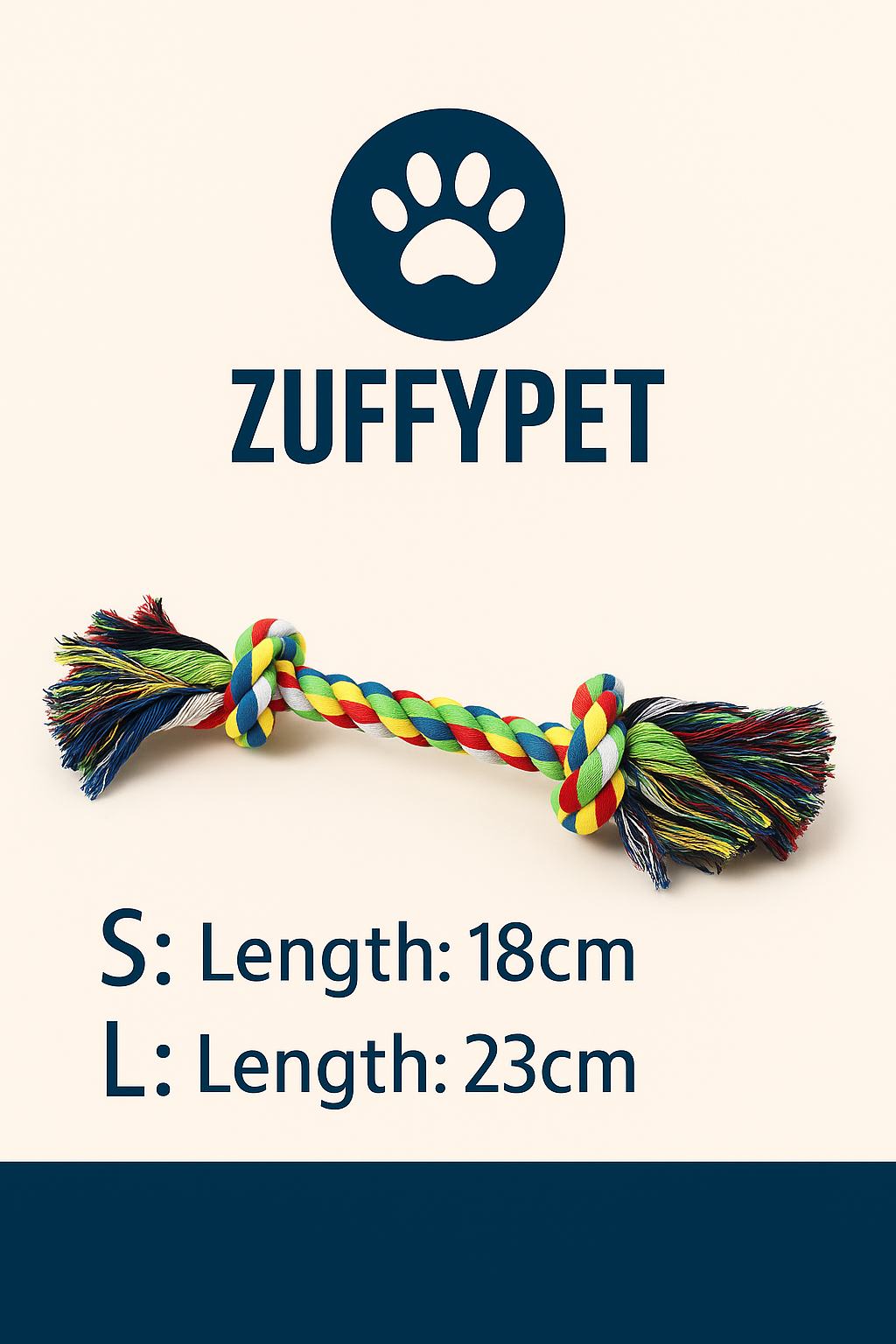 Zuffy's Colorful Rope Dog Toy