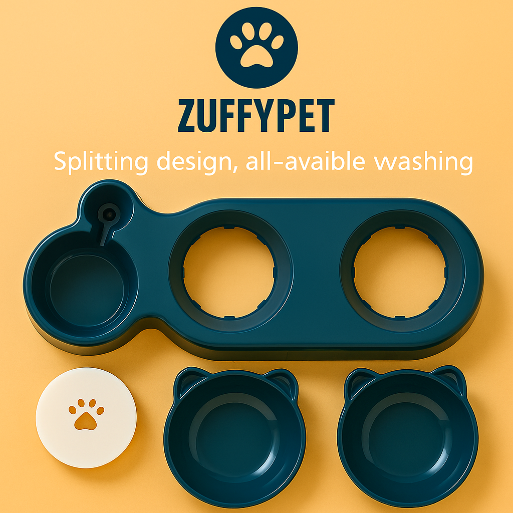 Zuffy's Cat Bowl with Water Bottle Feeder
