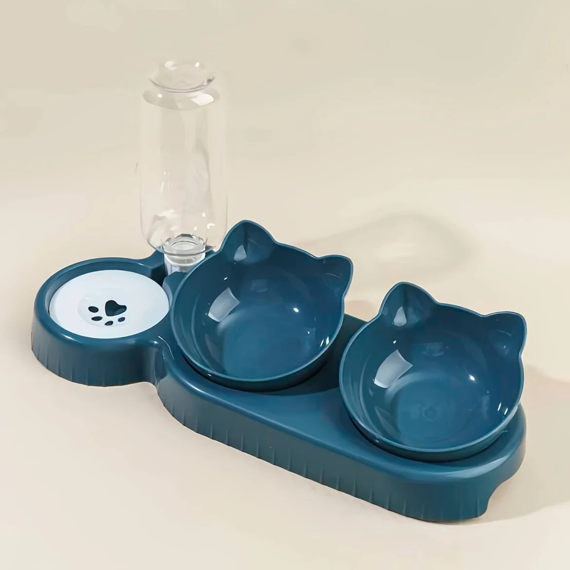 Zuffy's Cat Bowl with Water Bottle Feeder